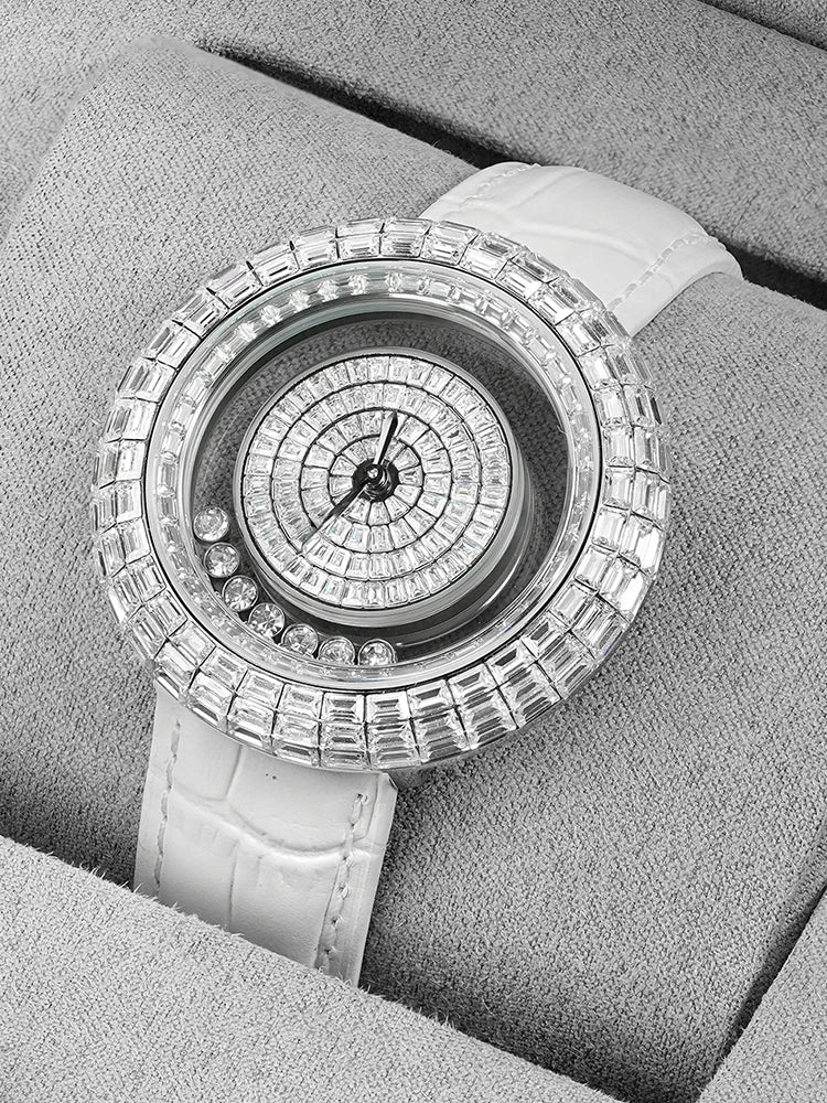 Women fashion crystal quartz wristwatch elegant bracelet ladies gift