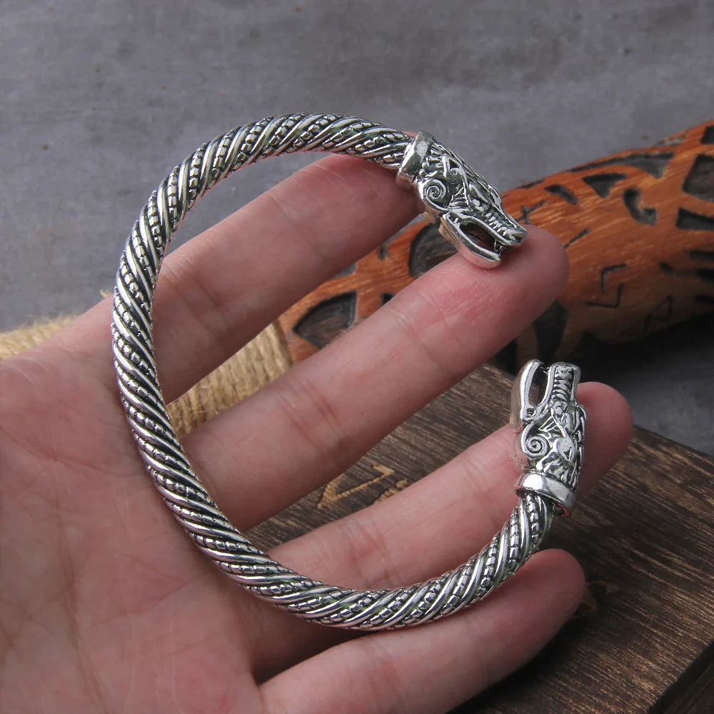 Viking bracelet wristband alloy metal bracelet