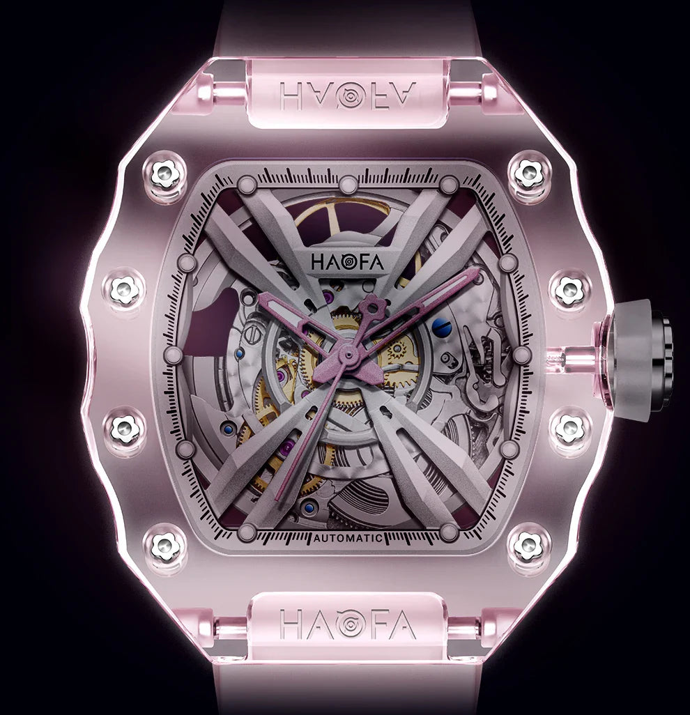 Haofa luminous crystal watch automatic mechanical timepiece