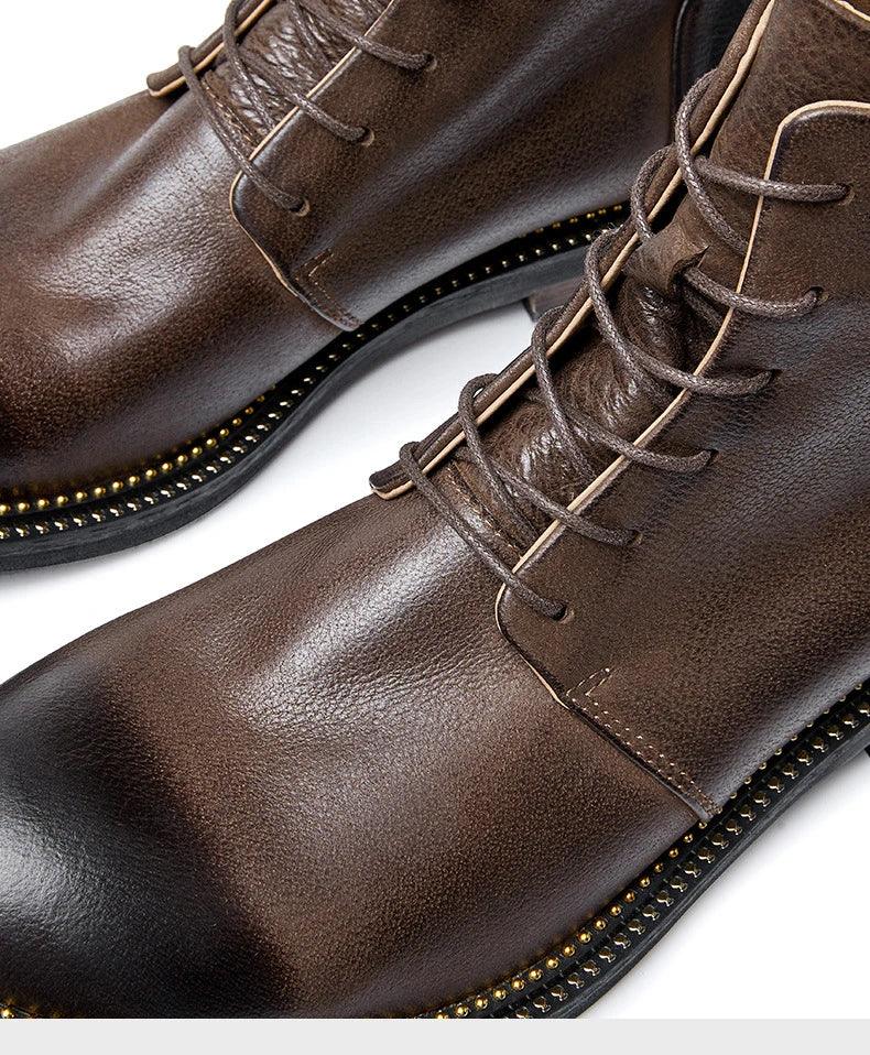 Handmade high quality soft leather boots in British style