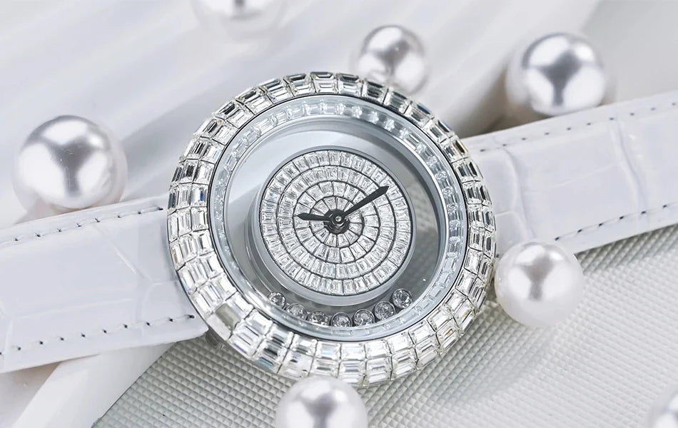 Women fashion crystal quartz wristwatch elegant bracelet ladies gift