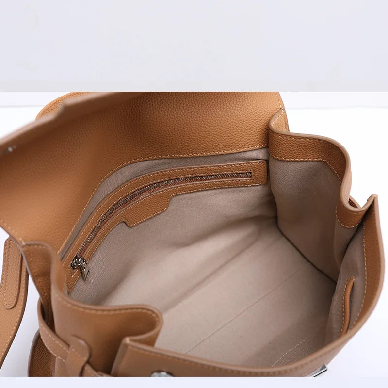 ARI luxury soft cowhide leather shoulder bag classic fashion