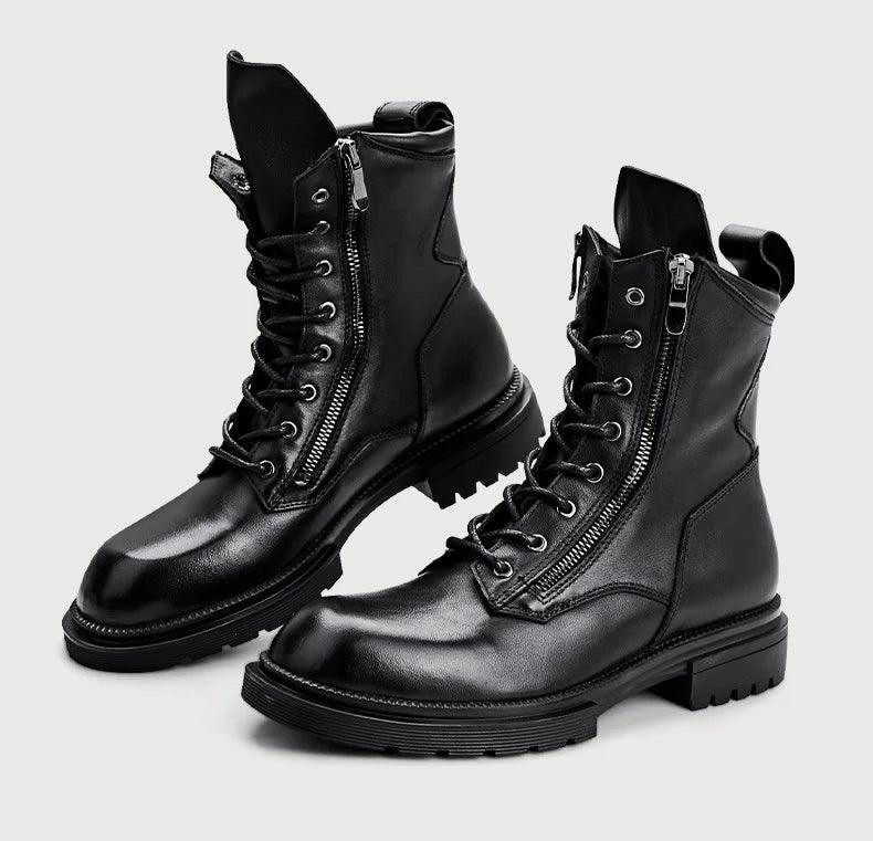 fashion luxury genuine leather designer british style handmade boots