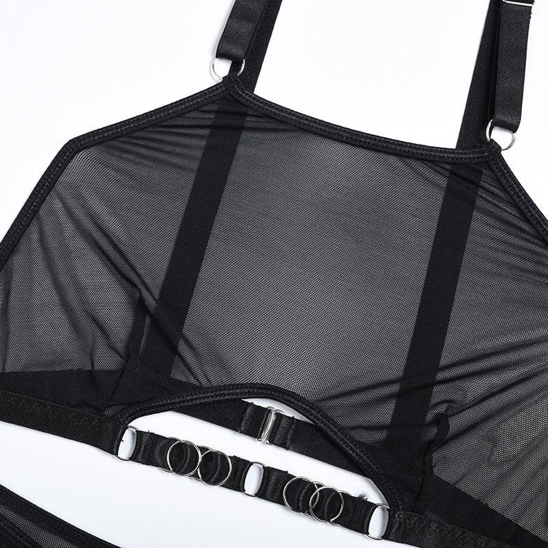 Cut Out Transparent Bra And Panty Set