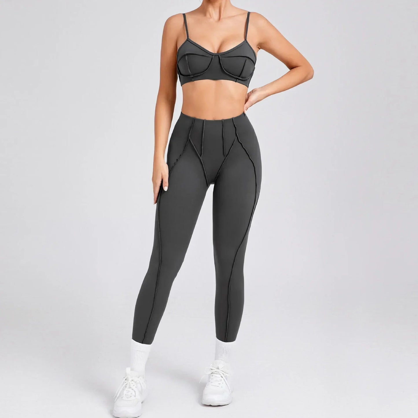 Yoga And Sports High Waist Hip-Lifting  Set