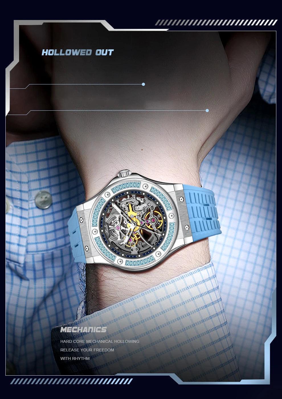 Haofa skeleton,Luxury automatic mechanical watch