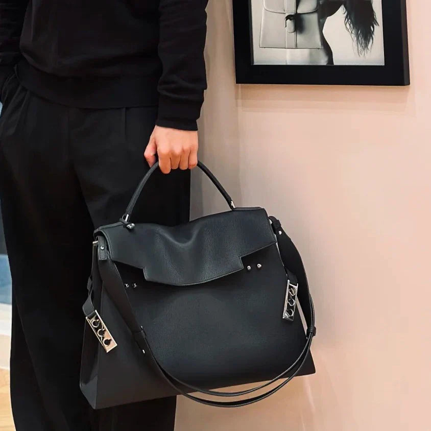 ARI luxury soft cowhide leather shoulder bag classic fashion