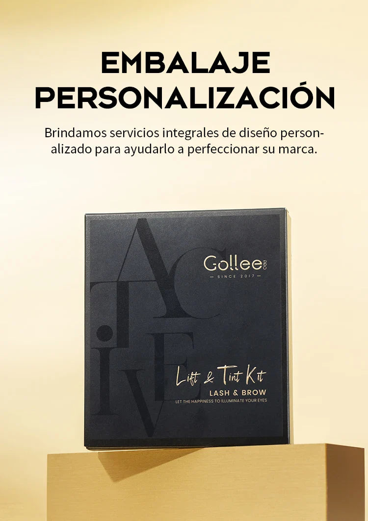 Gollee Semi permanent lash & brow tint natural black eyelash lifting & perming kit