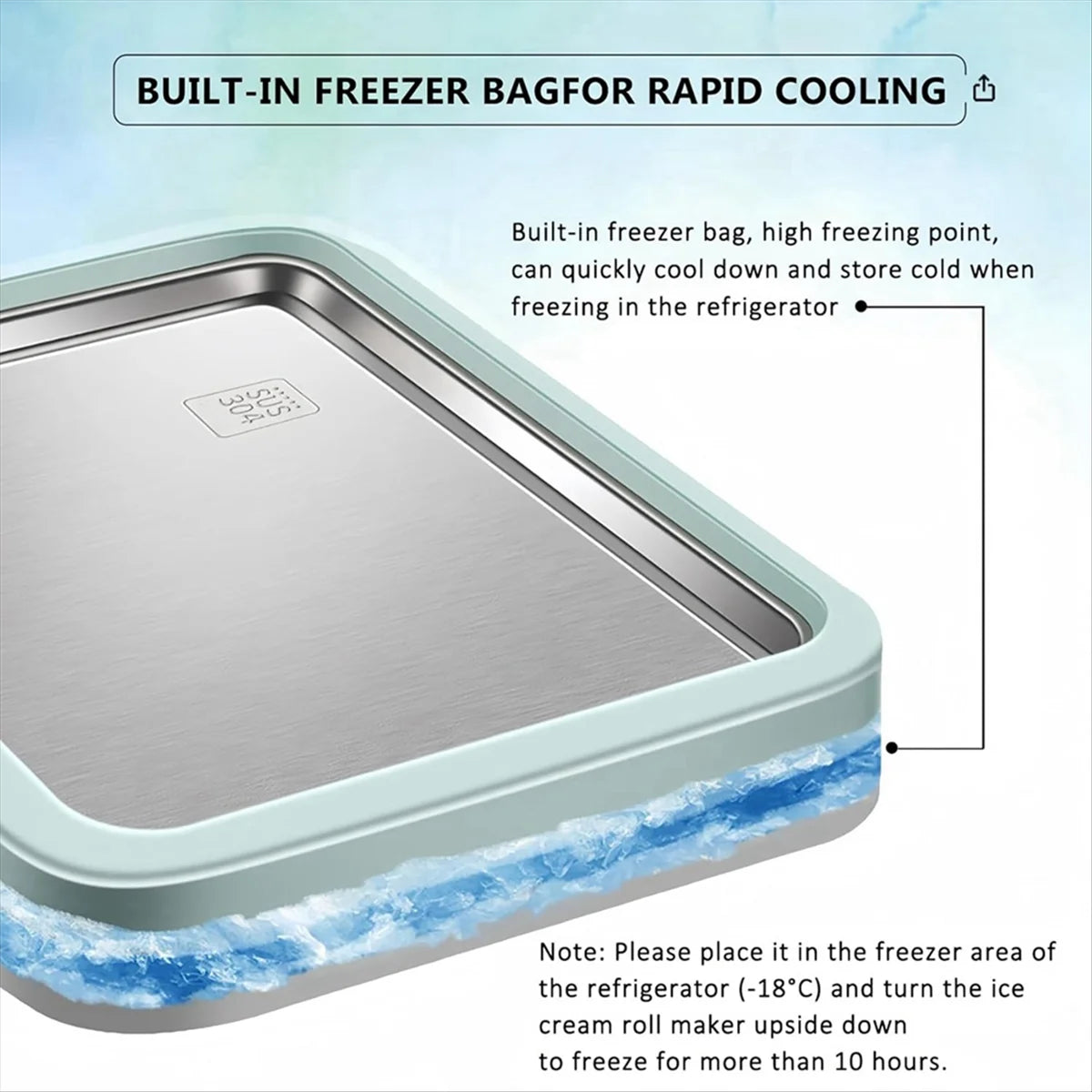 Instant Ice Cream Maker,Homemade DIY Ice Cream,Freeze Yogurt Rolls