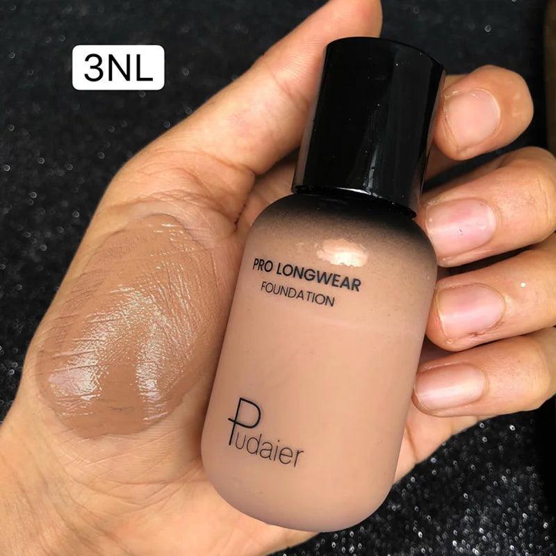 Face liquid foundation makeup waterproof base whitening cover dark circle