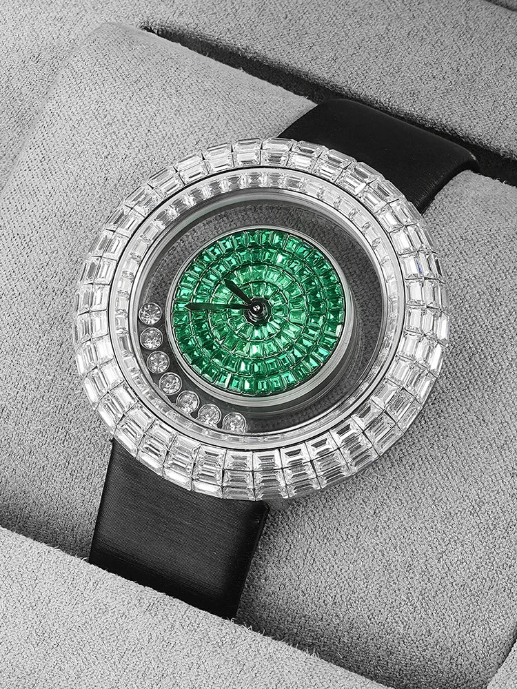 Women fashion crystal quartz wristwatch elegant bracelet ladies gift