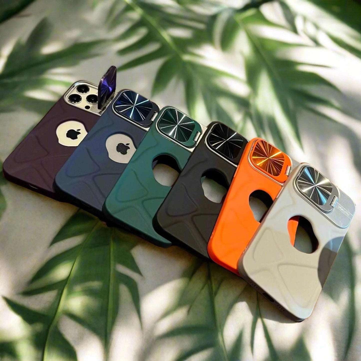 Fashion logo hole magnetic case for iphone lens protection covers