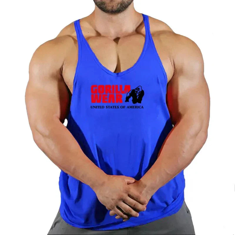 Men gym stringer tank – muscle workout vest for fitness