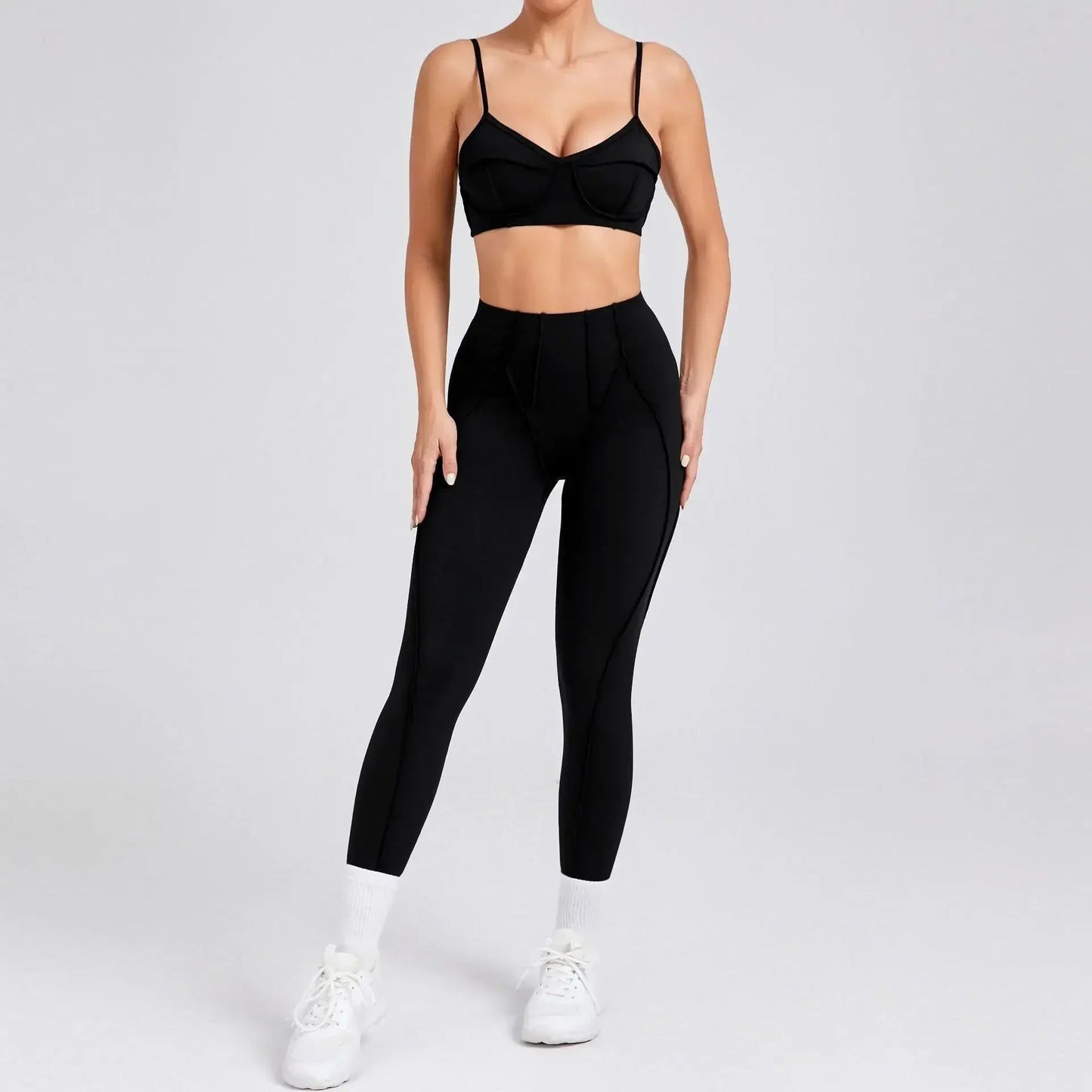 Yoga And Sports High Waist Hip-Lifting  Set