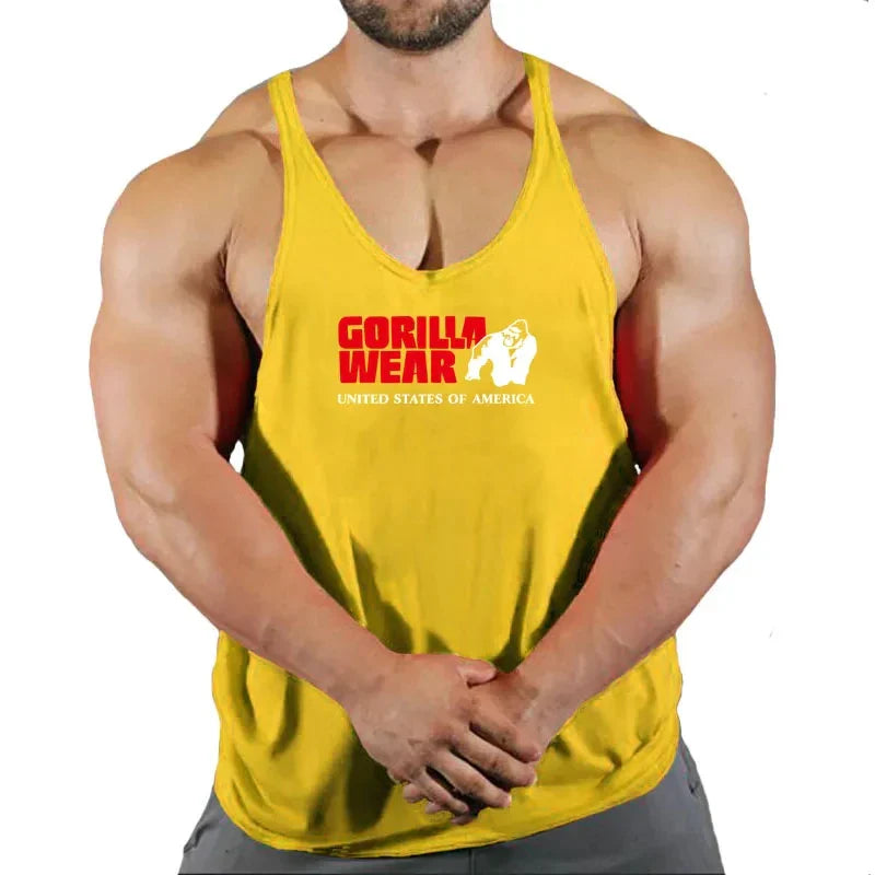 Men gym stringer tank – muscle workout vest for fitness