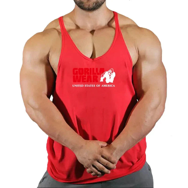 Men gym stringer tank – muscle workout vest for fitness
