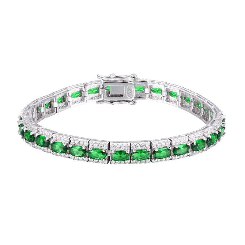 Handmade emerald diamond bangle bracelet jewelry gift for girls