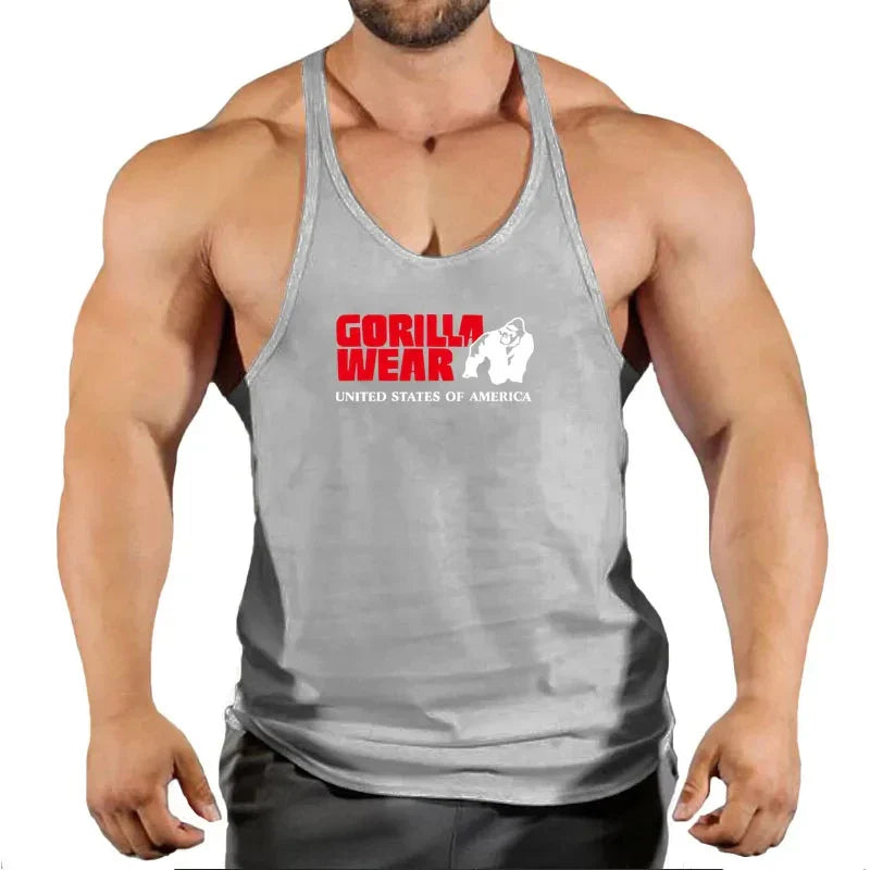 Men gym stringer tank – muscle workout vest for fitness