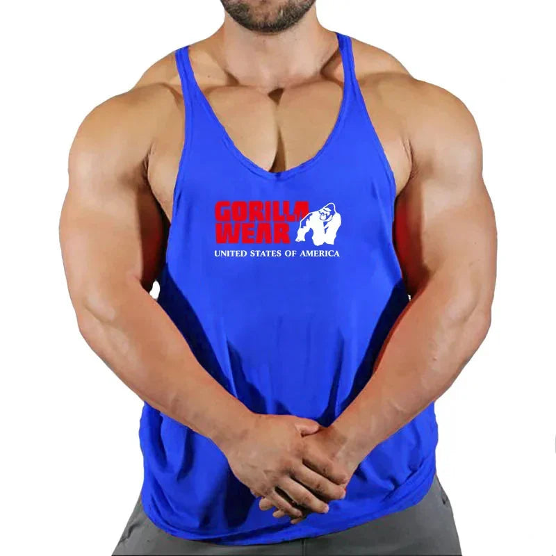Men gym stringer tank – muscle workout vest for fitness