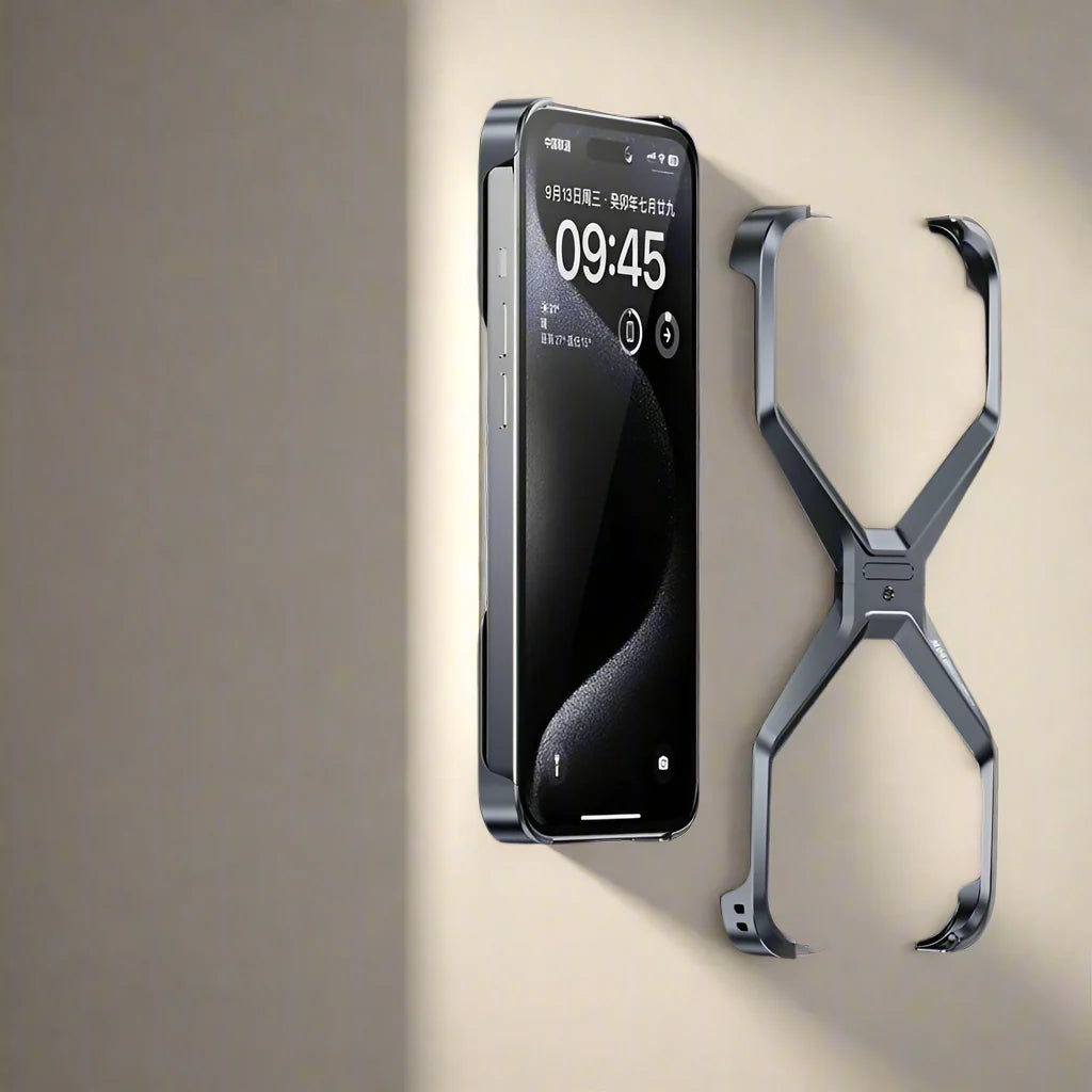 Phone case for iphone metal x type removable heat dissipation  cover