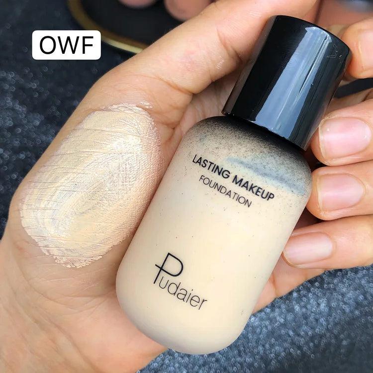 Face liquid foundation makeup waterproof base whitening cover dark circle