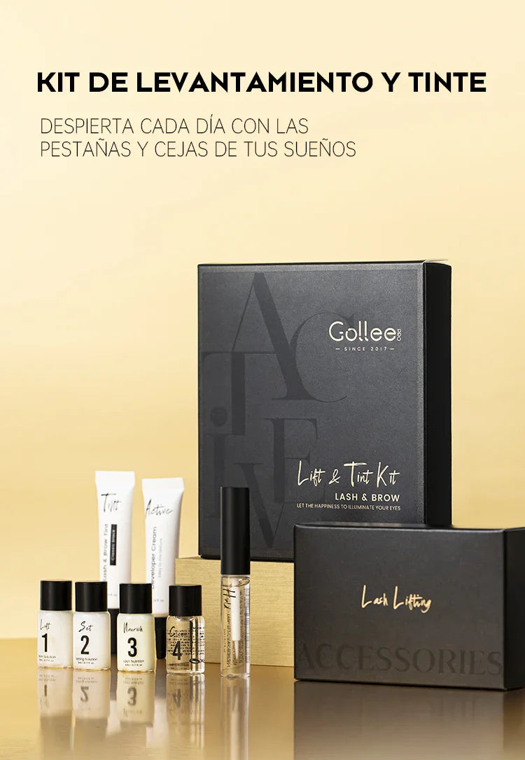 Gollee Semi permanent lash & brow tint natural black eyelash lifting & perming kit