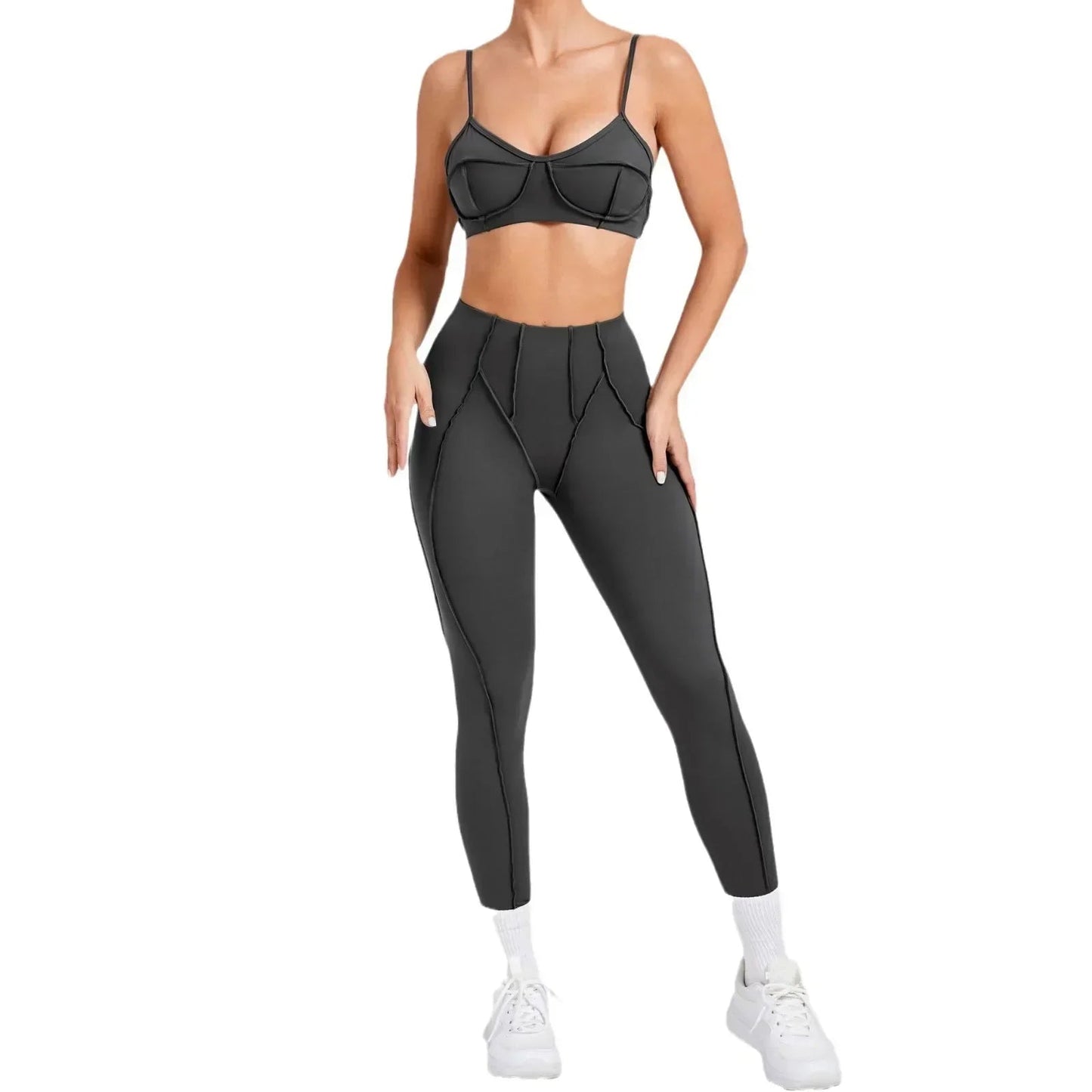 Yoga And Sports High Waist Hip-Lifting  Set