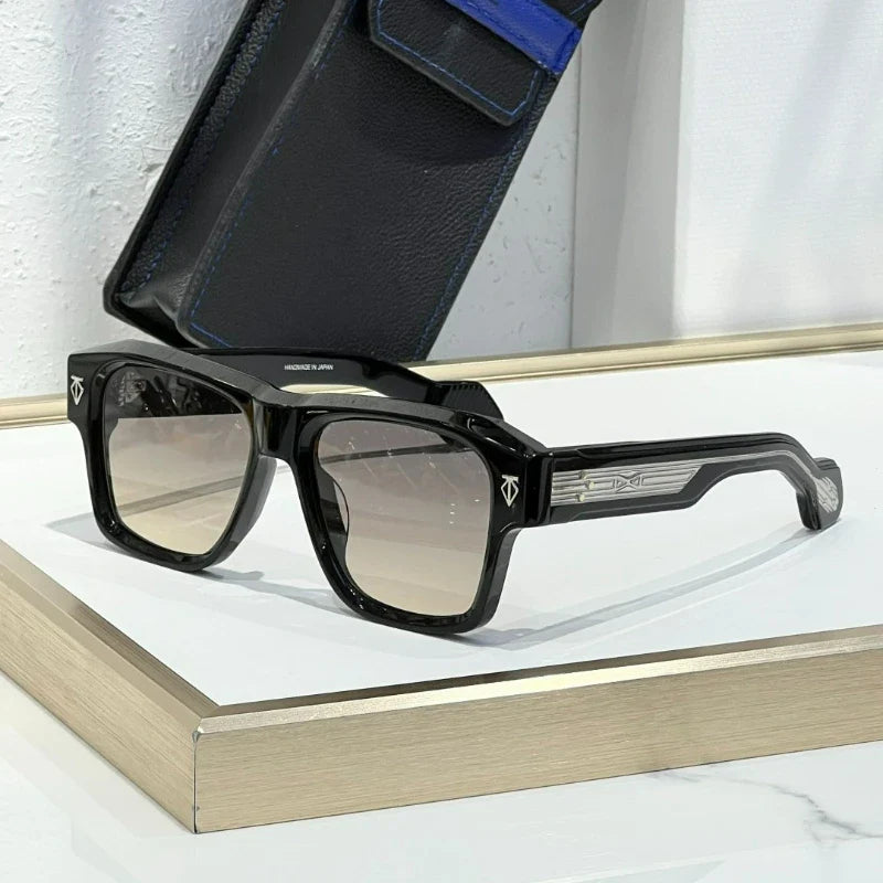 japanese vintage thick acetate sunglasses – unisex square fashion eyewear by estoque | high quality designer style