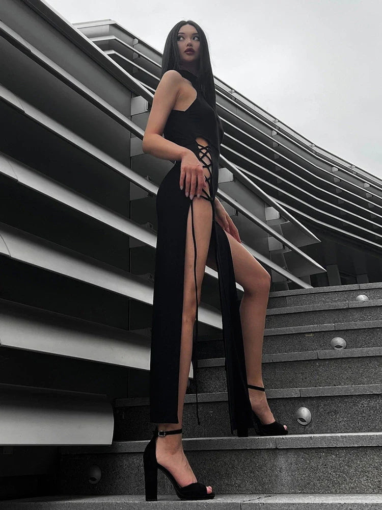 High Waist Bandage Maxi Dress