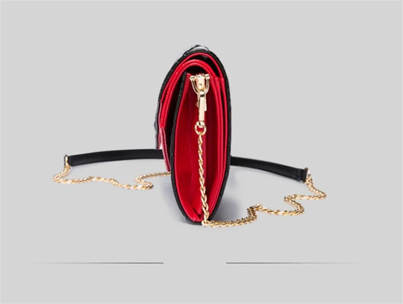 Crocodile pattern leather bag women cowhide shoulder clutch