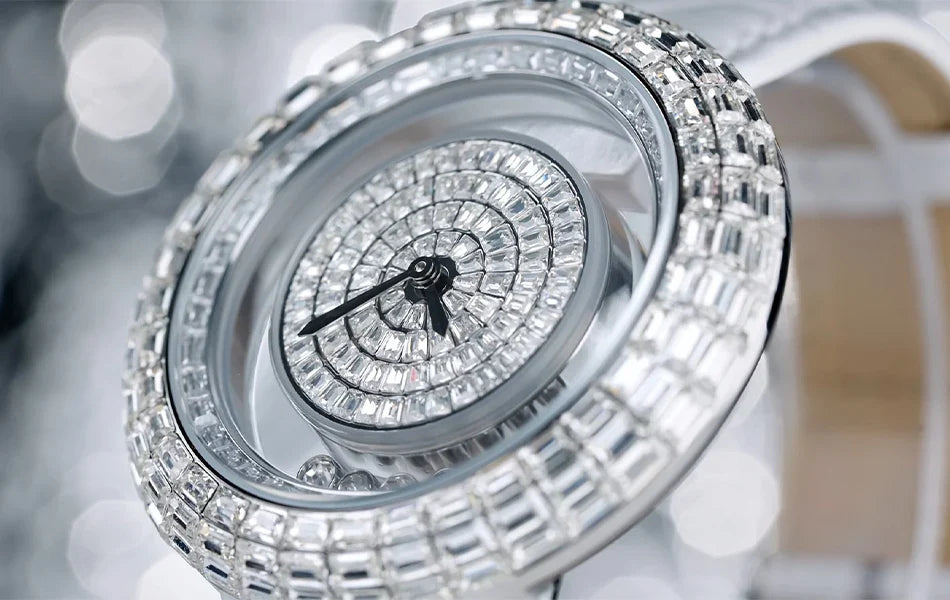 Women fashion crystal quartz wristwatch elegant bracelet ladies gift