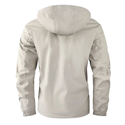 New stylish hooded windbreaker fleece lined jacket