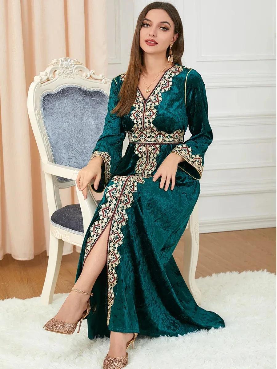 Elegant Dubai inspired dress for muslim women,Modest & stylish fashion