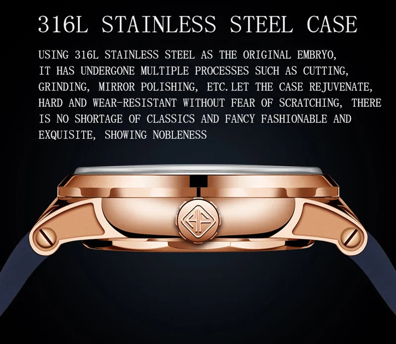 Haofa luxury men watch carrousel sapphire starry dial mechanical wristwatch