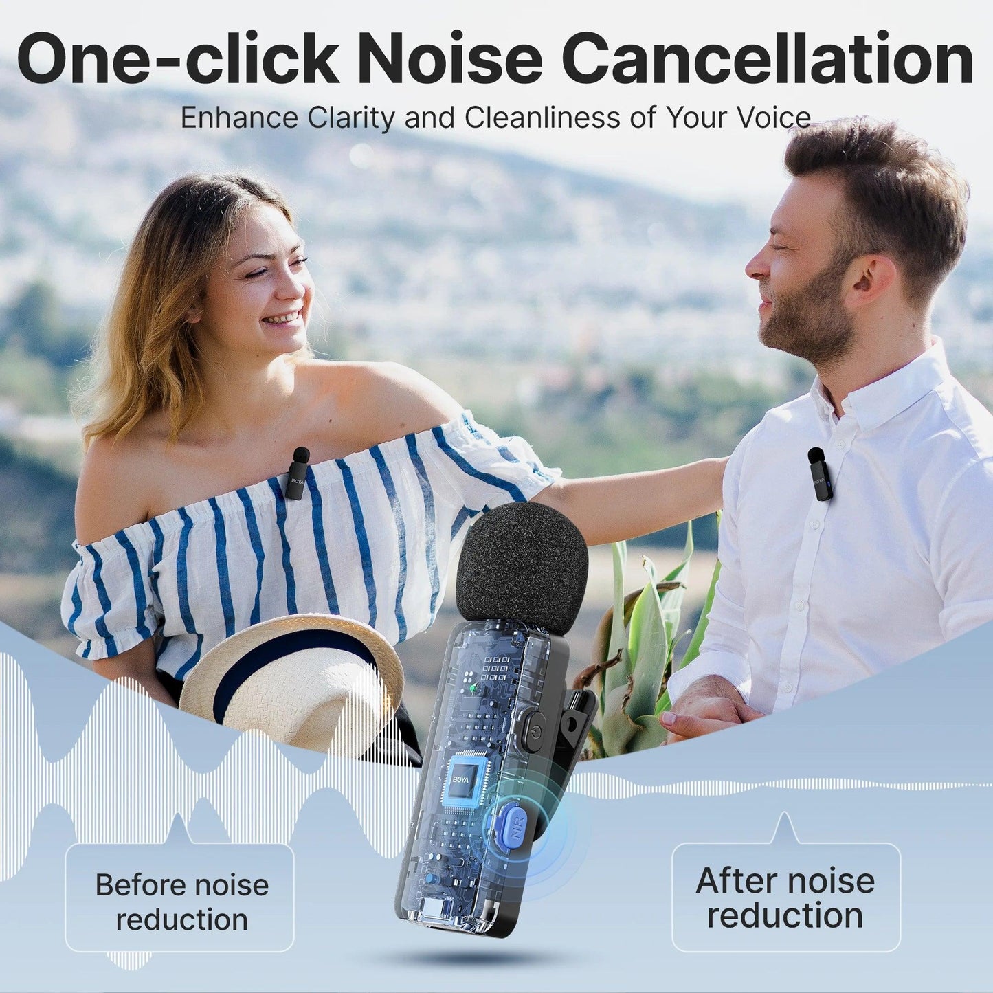 BOYA-V4U wireless microphone for phone & pc video recording live streaming