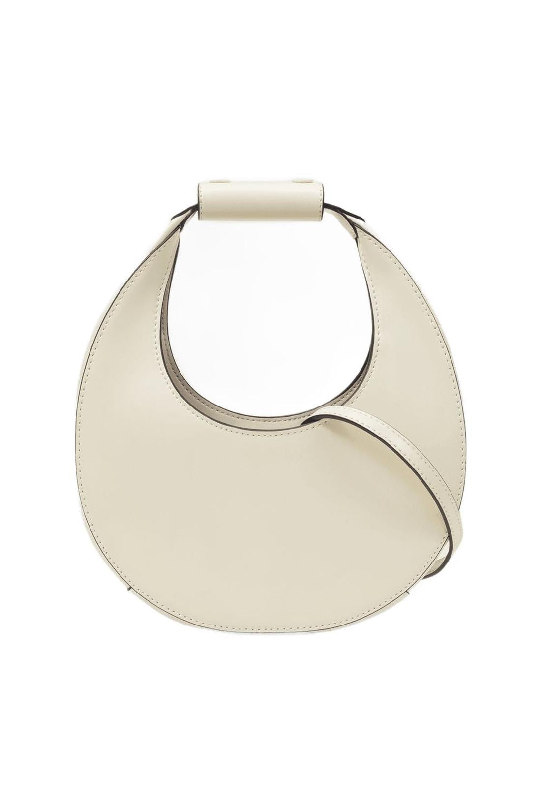 Mini Moon  Handbag - Staud - Cream - Leather