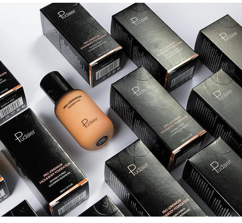 Face liquid foundation makeup waterproof base whitening cover dark circle