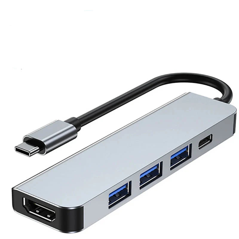 USB C docking station with hdmi 4k, power delivery charging, ethernet port, vga, sd card reader