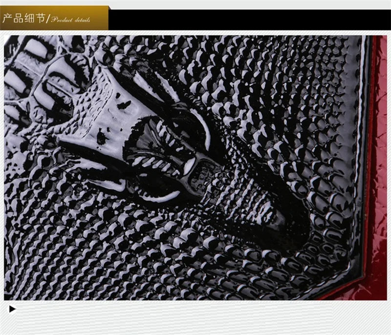 Crocodile pattern leather bag women cowhide shoulder clutch
