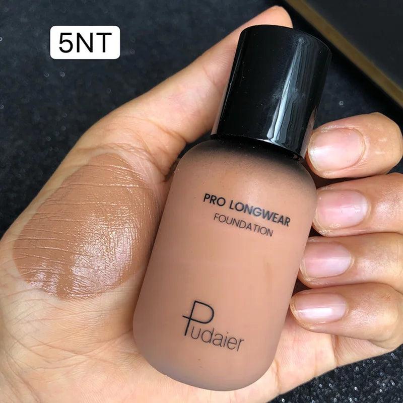 Face liquid foundation makeup waterproof base whitening cover dark circle