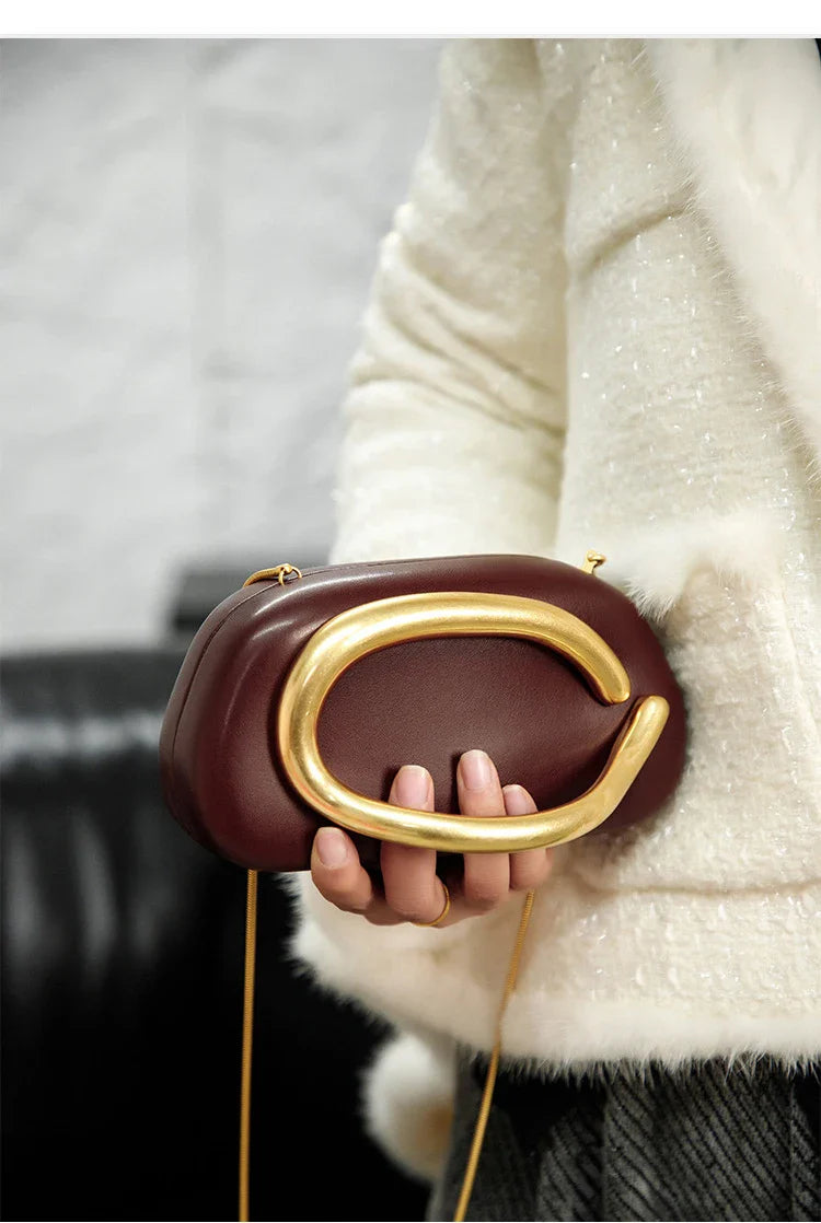 stylish mini chain purse women retro shoulder bag