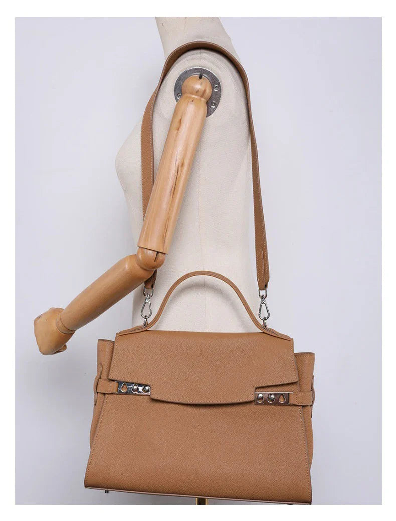 ARI luxury soft cowhide leather shoulder bag classic fashion