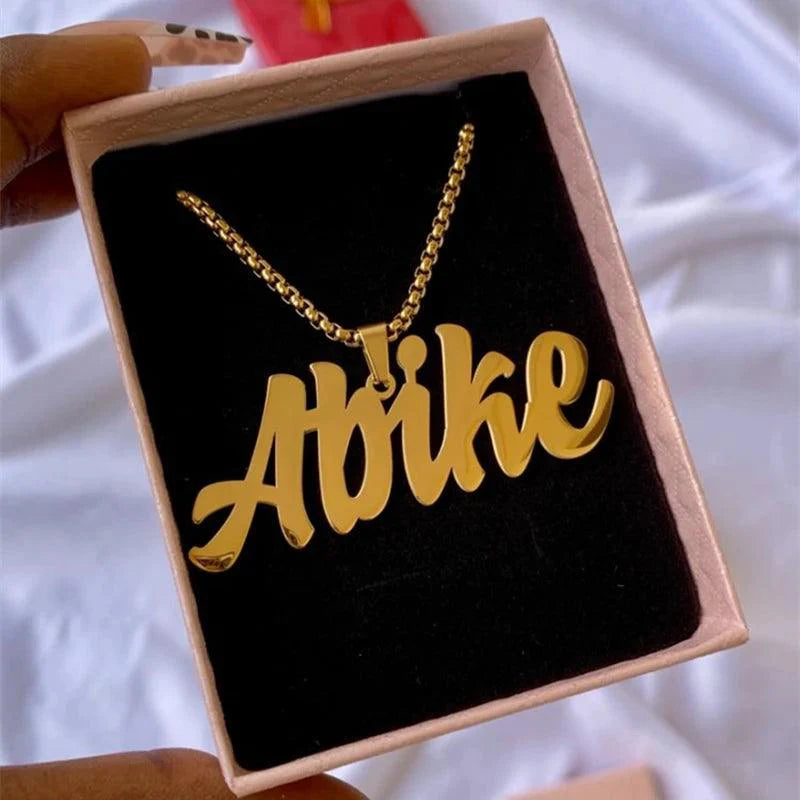 thick bead chain custom name necklace personalized  for women men party gifts