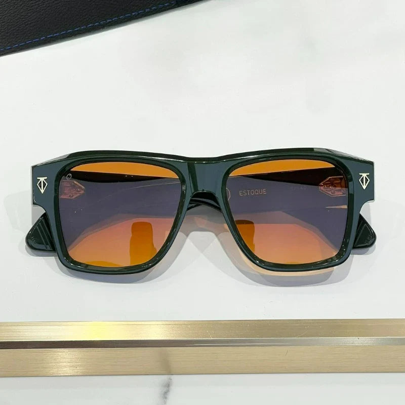 japanese vintage thick acetate sunglasses – unisex square fashion eyewear by estoque | high quality designer style