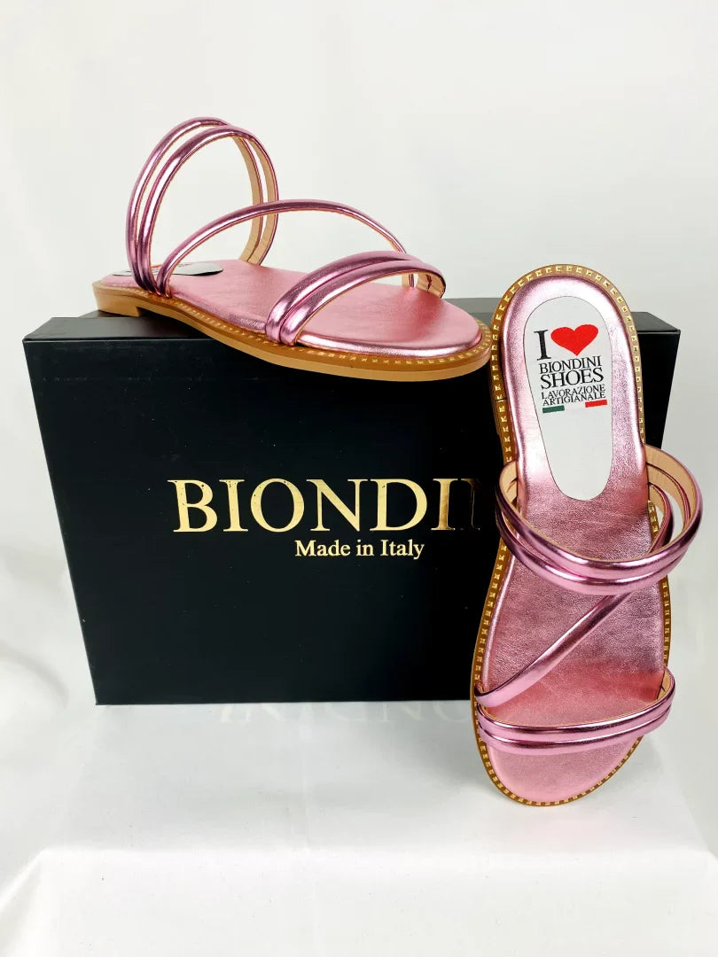 BIONDINI Sandalen Leder Pink Größe 39