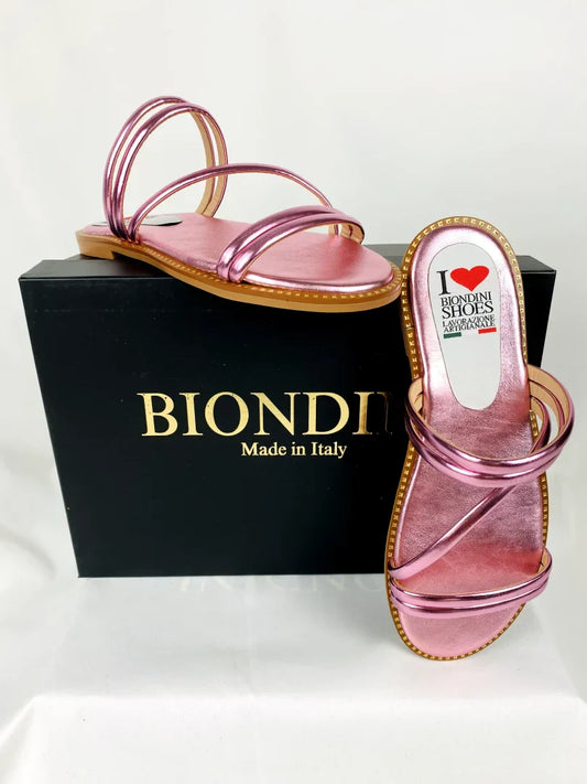 BIONDINI Sandalen Leder Pink Größe 39