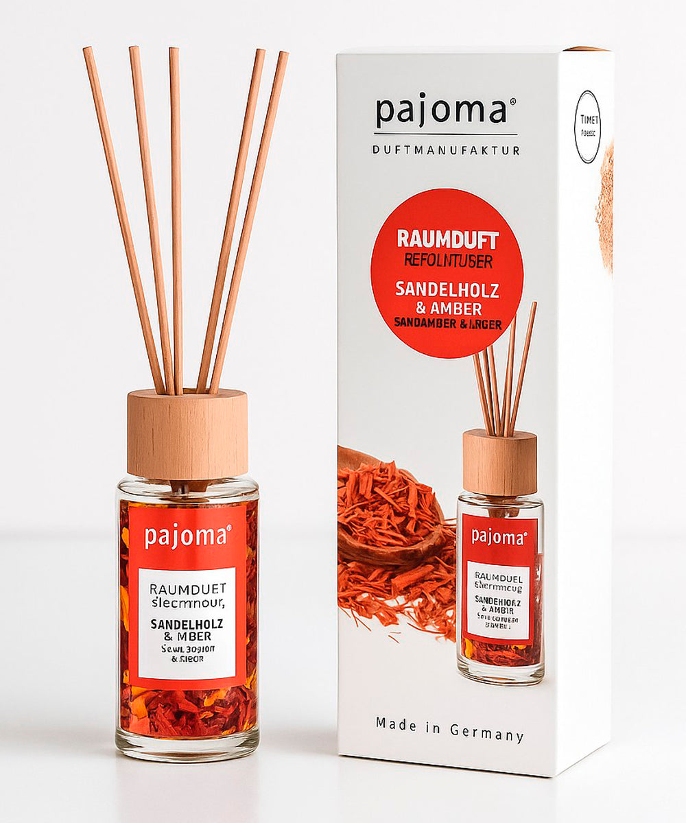 Raumduft 100 ml, mit 10 Rattanstäbchen, verschiedene Sorten