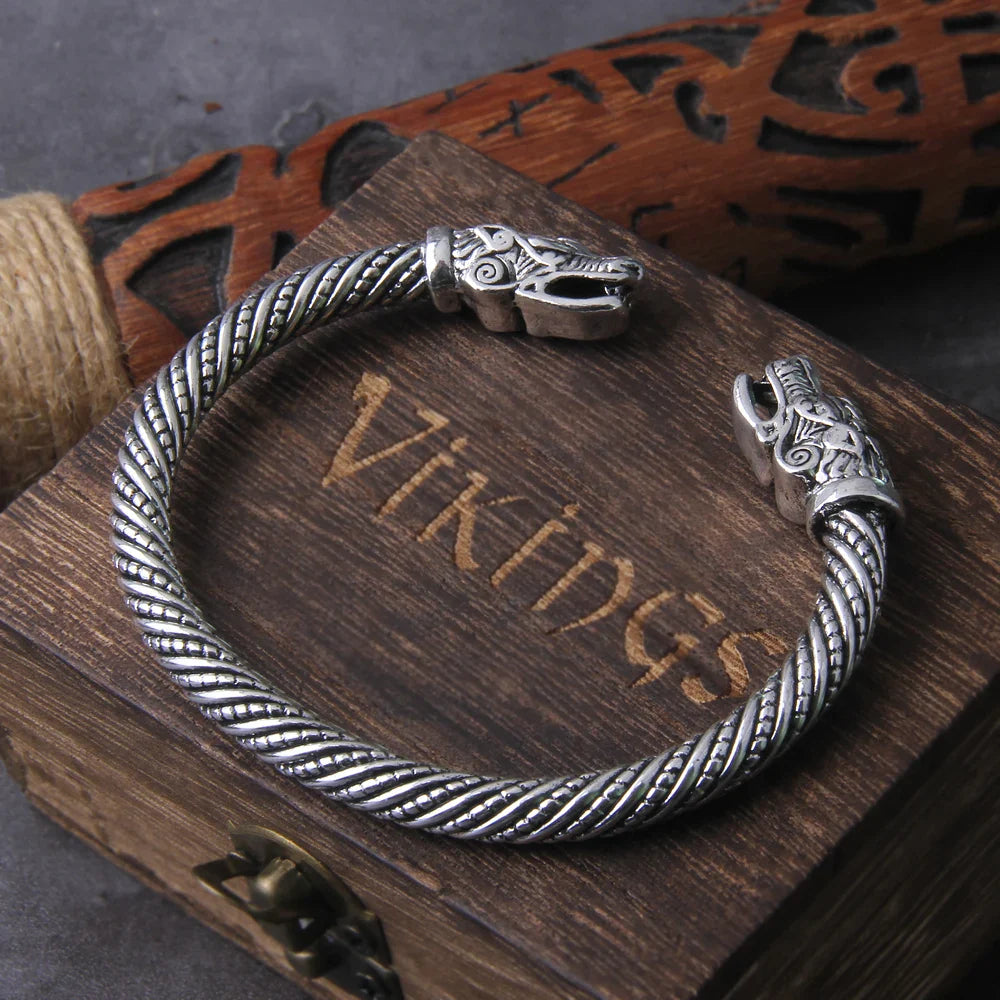 Viking bracelet wristband alloy metal bracelet