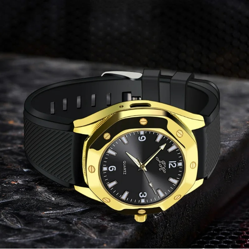 Luxury look with hidden USB Lighter watch,Stylish gift for smokers