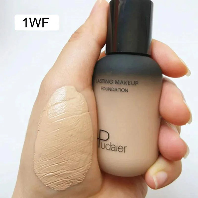 Face liquid foundation makeup waterproof base whitening cover dark circle